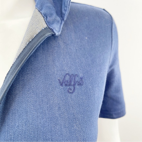 Valfre Jumpsuit Denim Overalls Zip Up V-Neck Short Sleeves Size XS - Picture 5 of 14